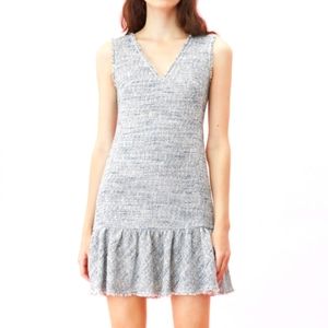 Rebecca Taylor Tweed V-Neck Dress 0 New
